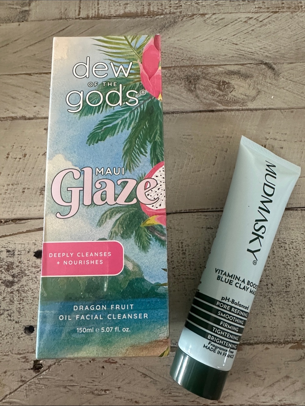 NEW Skincare Duo Dew of the Gods Maui Glaze + Mudmasky Blue Clay Mask